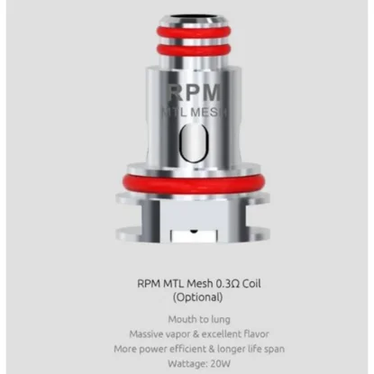 خرید کویل اسموک آر پی ام 0.3 اهم مش ام تی ال اصل (SMOK RPM MTL Mesh)