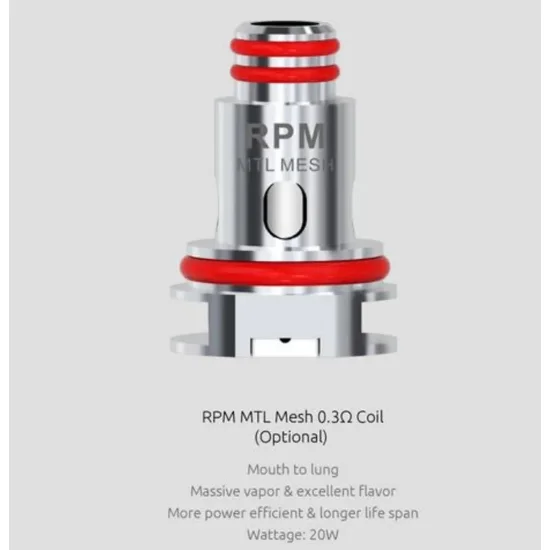 خرید کویل اسموک آر پی ام 0.3 اهم مش ام تی ال اصل (SMOK RPM MTL Mesh)