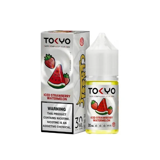 سالت نیکوتین توکیو طعم هندوانه توت‌فرنگی یخی - Tokyo SaltNic Iced Strawberry Watermelon