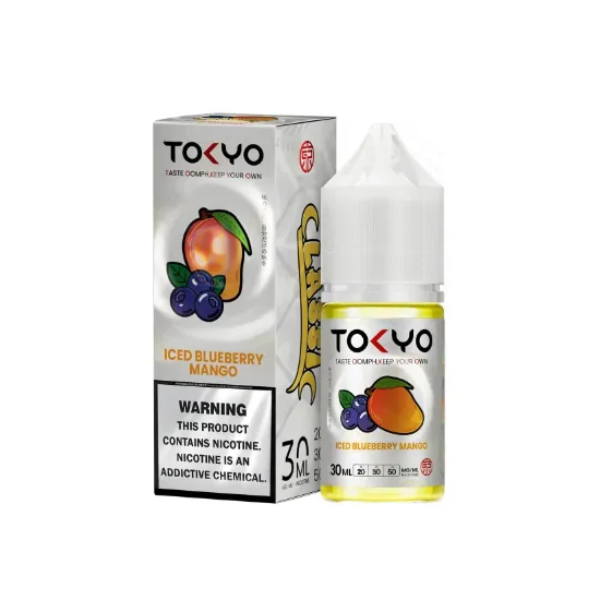 سالت نیکوتین توکیو طعم بلوبری انبه یخی ۳۰ میل - Tokyo SaltNic Iced Blueberry Mango 30ml