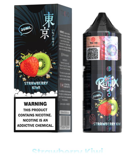 سالت نیکوتین توکیو رمیکس طعم توت فرنگی کیوی ۳۰ میلی‌لیتر اصل Tokyo Remix Strawberry Kiwi