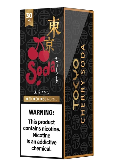 سالت نیکوتین توکیو سری گلدن طعم نوشابه گیلاس چری سودا ۳۰ میلی‌لیتر اصل Tokyo Golden Cherry Soda