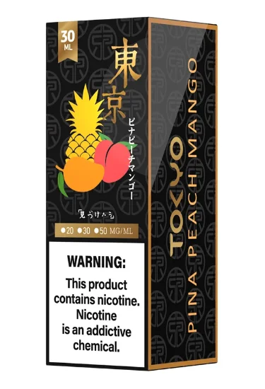 سالت نیکوتین توکیو سری گلدن طعم پینا هلو انبه ۳۰ میلی‌لیتر اصل Tokyo Golden Pina Peach Mango