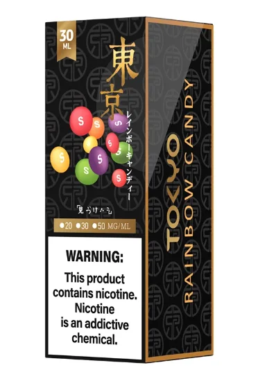 سالت نیکوتین توکیو سری گلدن طعم آبنبات رینبو کندی ۳۰ میلی‌لیتر اصل Tokyo Golden Rainbow Candy