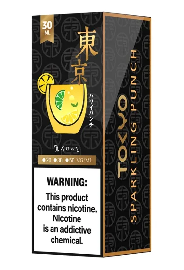 سالت نیکوتین توکیو سری گلدن طعم نوشیدنی پانچ میوه‌ای گازدار ۳۰ میلی‌لیتر اصل Tokyo Golden Sparkling Punch