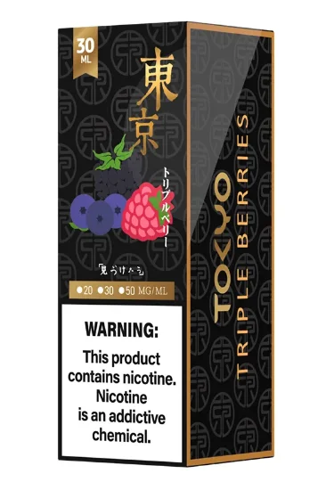 سالت نیکوتین توکیو سری گلدن طعم تریپل بری (سه توت) ۳۰ میلی‌لیتر اصل Tokyo Golden Triple Berries