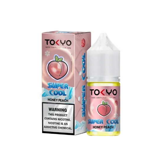سالت نیکوتین توکیو سوپر کول طعم هلو عسل یخ ۳۰ میلی‌لیتر اصل Tokyo Super Cool Honey Peach
