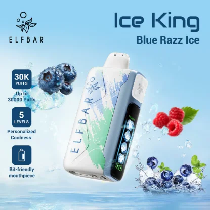 پاد الف بار آیس کینگ ۳۰ هزار پاف بلو رزبری یخ اصل ویپ مارکت ۷۸