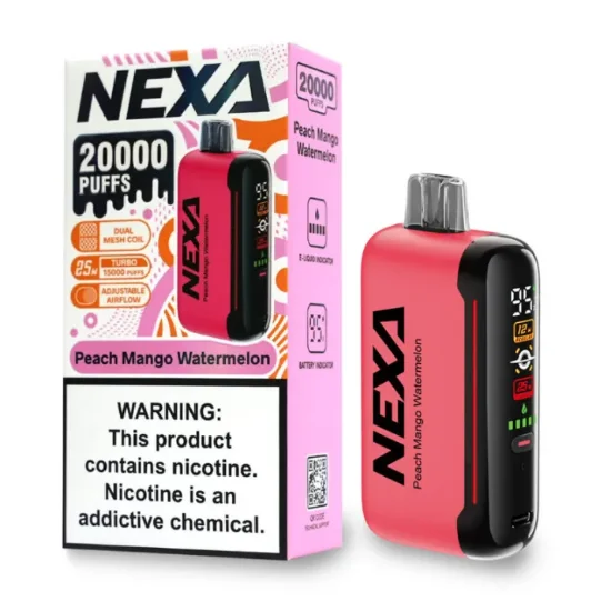 پاد یکبار مصرف نکسا ۲۰۰۰۰ پاف Peach Mango Strawberry اصل