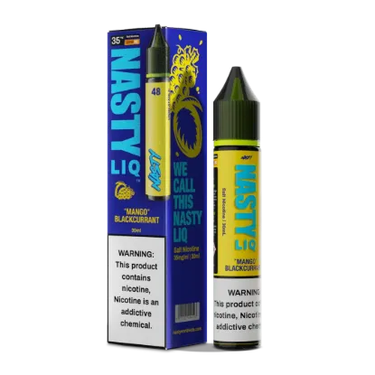 تصویر  سالت نیکوتین نستی لیک انبه انگور فرنگی میکس انبه و بلک کارنت ۶۰ میل (Nasty Liq Mango Blackcurrant 60ml)