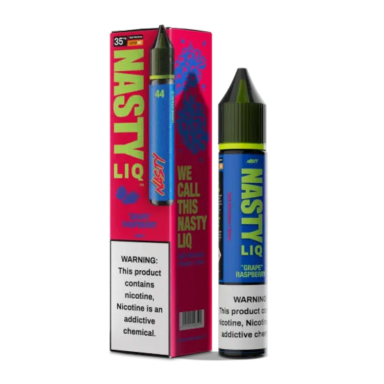 تصویر  سالت نیکوتین نستی لیک انگور تمشک ۳۰ میل (Nasty Liq Grape Raspberry Nic 30ml)