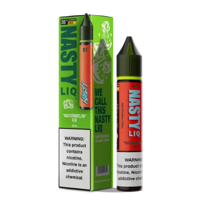 تصویر  سالت نیکوتین نستی لیک هندوانه یخ هندوانه خنک ۶۰ میل (Nasty Liq Watermelon Ice 60ml)