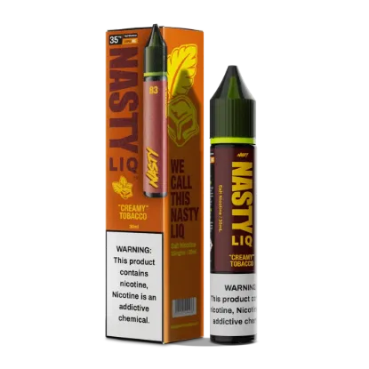تصویر  سالت نیکوتین نستی لیک کریمی توباکو تنباکو خامه ۶۰ میل (Nasty Liq Creamy Tobacco 60ml)