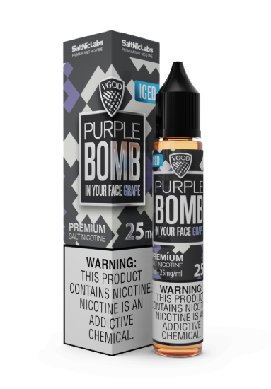 تصویر  سالت نیکوتین ویگاد آیس پرپل بمب (VGOD SaltNic Iced Purple Bomb)