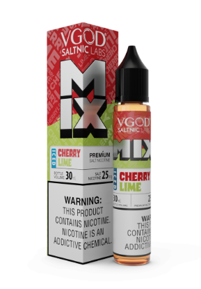 تصویر  سالت نیکوتین ویگاد میکس آیس آلبالو لایم (VGOD MIX Iced Cherry Lime)