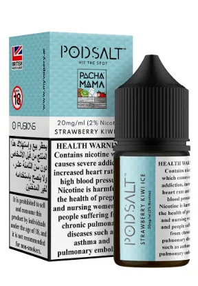 تصویر  سالت نیکوتین پاد سالت (PodSalt Pod Charlies Chalk Dust Pacha Mama Strawberry Kiwi)