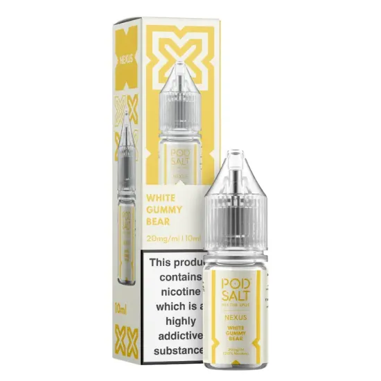 تصویر  سالت نیکوتین پاد سالت نکسوس پاستیل خرسی سفید (PodSalt Pod Nexus White Gummy Bear)