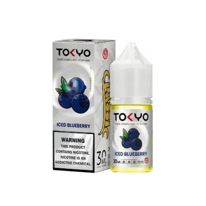 تصویر  سالت نیکوتین توکیو ۳۰ میل آیسد بلوبری بلوبری یخ (Tokyo SaltNic 30ML ICED BLUEBERRY)