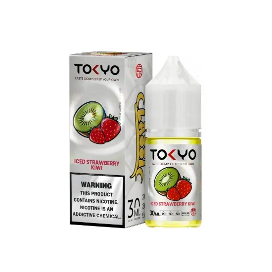 تصویر  سالت نیکوتین توکیو ۳۰ میل آیسد استراوبری کیوی توت فرنگی کیوی یخ (Tokyo SaltNic 30ML ICED STRAWBERRY KIWI)