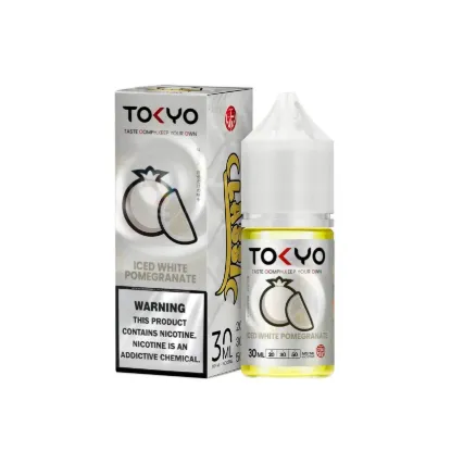 تصویر  سالت نیکوتین توکیو انار سفید یخ ۳۰ میل (Tokyo SaltNic 30ML ICED WHITE POMEGRANATE)