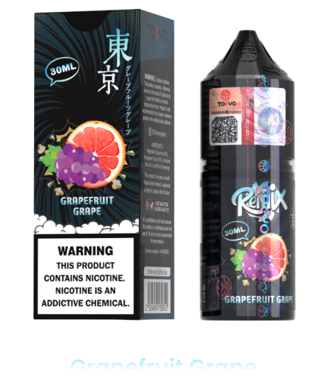 تصویر  سالت نیکوتین توکیو رمیکس گریپ فروت انگور ۳۰ میل (Tokyo Remix 30ml GRAPEFRUIT GRAPE)