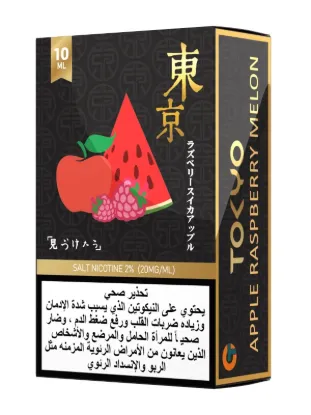 تصویر  سالت نیکوتین توکیو گلدن سیب تمشک طالبی ۱۰ میل (Tokyo Golden Apple Raspberry Melon 10ml)