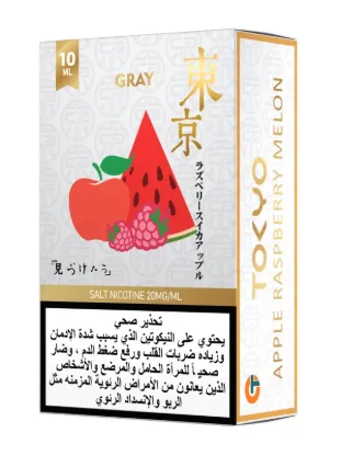 تصویر  سالت نیکوتین توکیو گلدن گری سیب تمشک طالبی ۱۰ میل (Tokyo Golden Gray Apple Raspberry Melon 10ml)